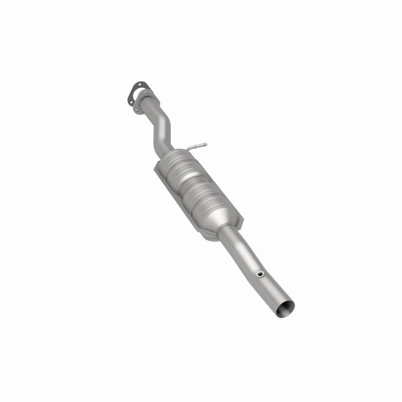 MagnaFlow 55324 hm grade direct-fit catalytic converter, rear three-quarter view of the turntable spin