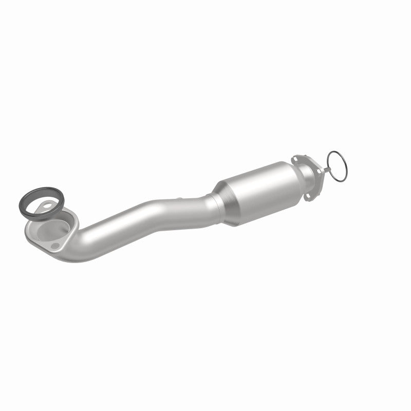 MagnaFlow 5592783 carb direct-fit catalytic converter, front three-quarter view of the turntable spin