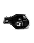 F8X sump viewed diagonally with internal tray