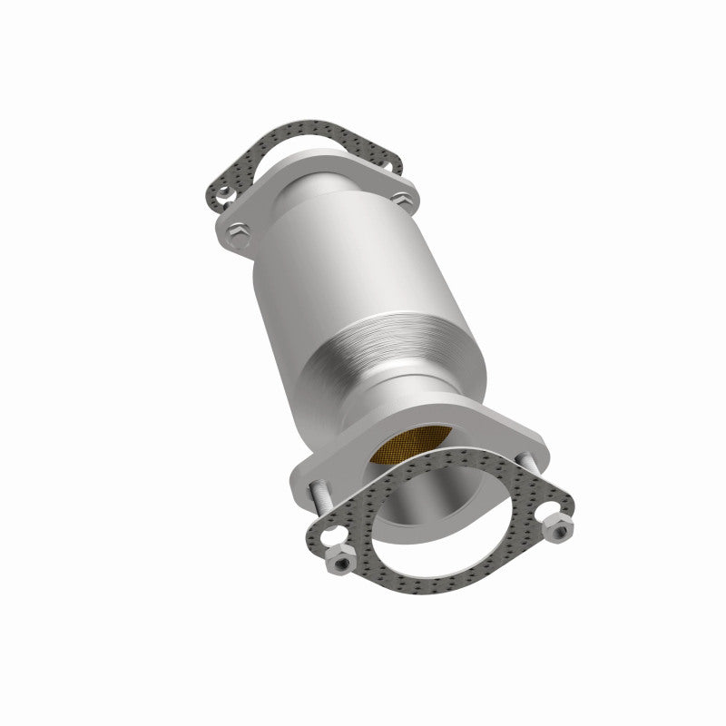 MagnaFlow 5421861 carb direct-fit catalytic converter, opposite side view of the turntable spin