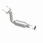 MagnaFlow 5451502 carb direct-fit catalytic converter, side view of the turntable spin