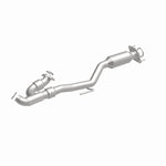 MagnaFlow 52702 oem grade direct-fit catalytic converter, front three-quarter view of the turntable spin