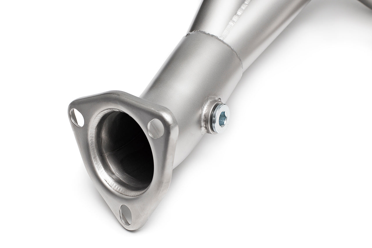 Soul 987.2 Boxster / Cayman competition headers: close-up of a header collector flange