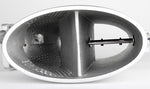 Inside the direct-injection plenum: dimpled walls, center divider and factory resonance flap shaft - IPD for Porsche 991.1 Carrera