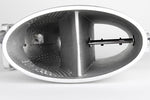 Looking into the direct-injection plenum oval inlet, center divider and resonance flap shaft visible - IPD for Porsche 981 Boxster