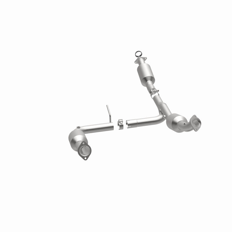 MagnaFlow 5481108 carb direct-fit catalytic converter, opposite side view of the turntable spin