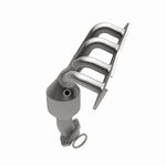 MagnaFlow 5582327 carb manifold converter, side view of the turntable spin
