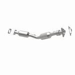 MagnaFlow 52958 oem grade direct-fit catalytic converter, opposite rear three-quarter view of the turntable spin