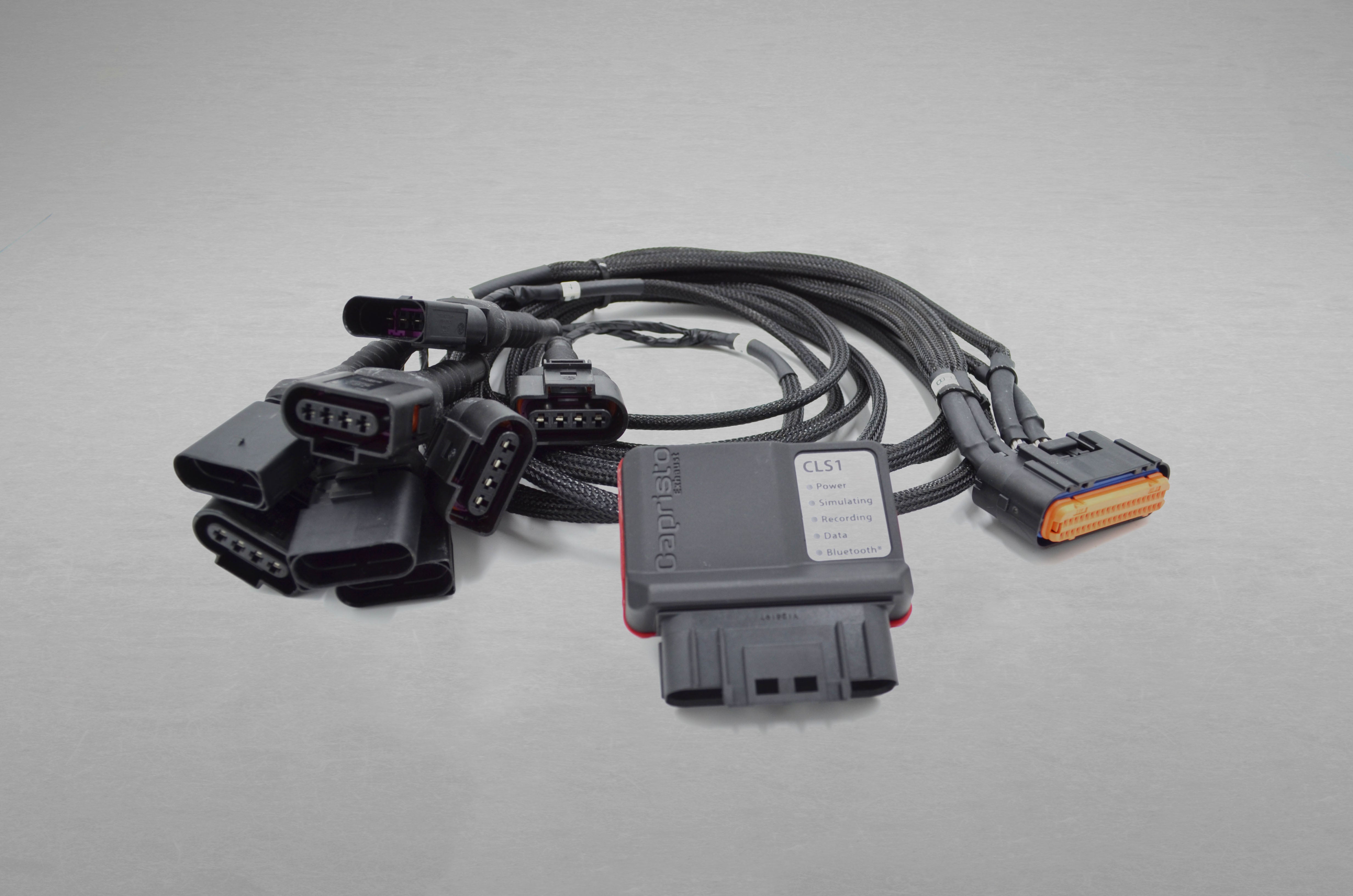 Capristo CLS-1 lambda simulator module and harness connectors for Lamborghini Aventador