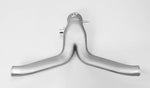 IPD 991 Turbo Y-pipe overhead view of the merge and twin charge arms - IPD for Porsche 991.2 Turbo