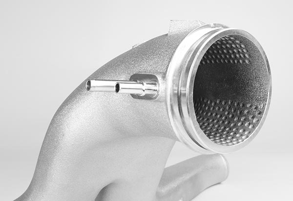991 Turbo Y-pipe outlet with vent nipples, O-ring grooves and dimpled interior - IPD for Porsche 991.2 GT2 RS