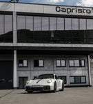 Rear of white Porsche 911 Carrera GTS 992.2 with Capristo parts fitted