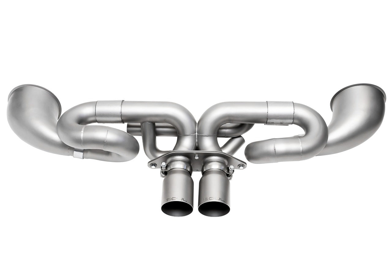 Soul 992.2 GT3 performance exhaust system: 992 GT3 performance exhaust with center tips