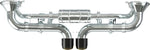 Rear render of Capristo 992 GT3 valved exhaust with black tips