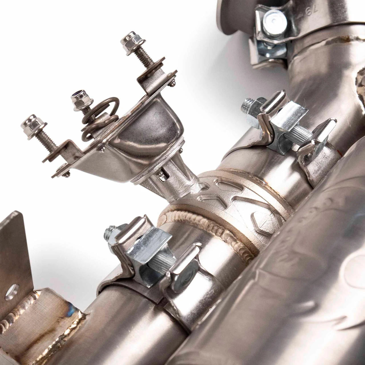 Valve actuators on the 992 GT3 titanium valved exhaust