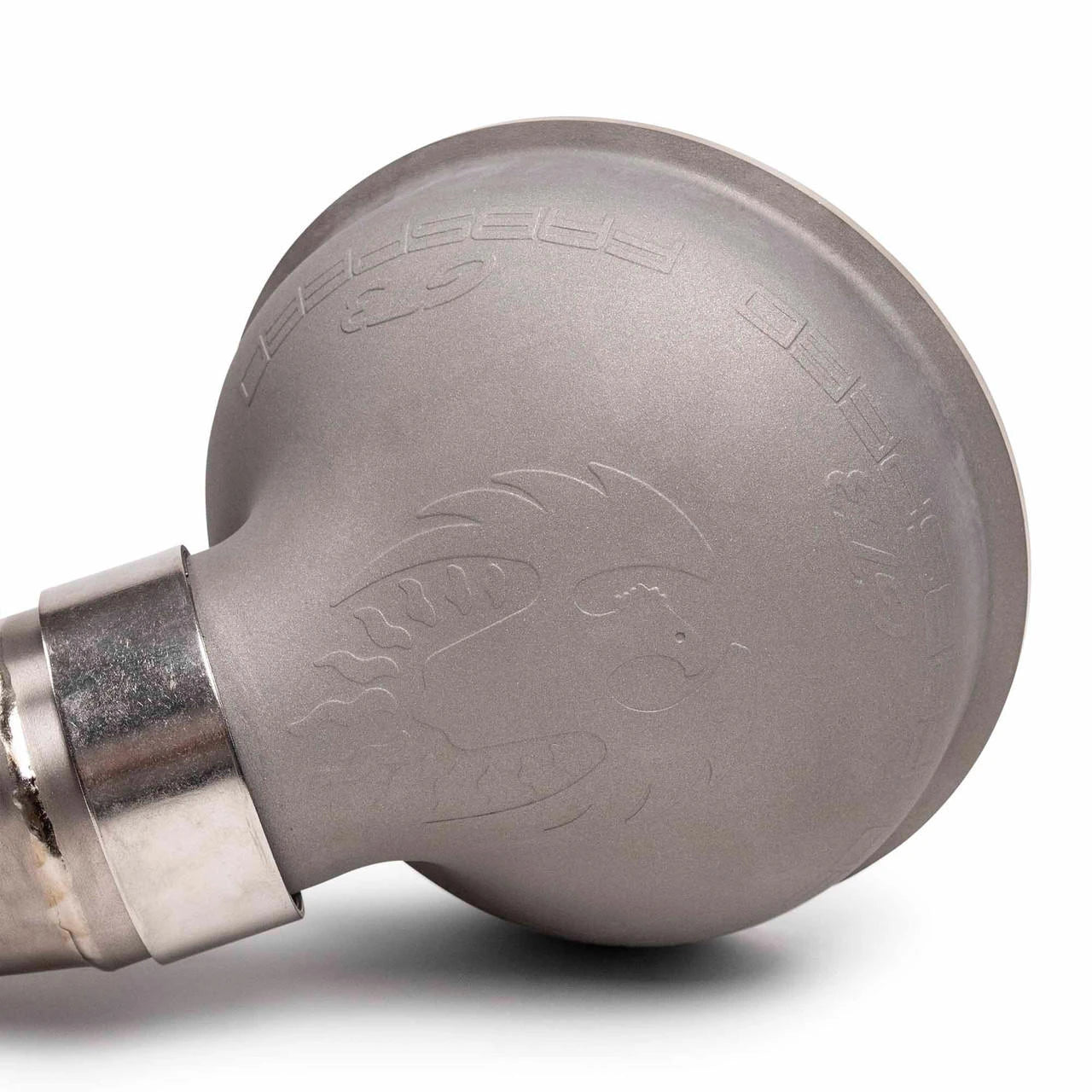 Titanium inlet bell on the 992 GT3 valved exhaust