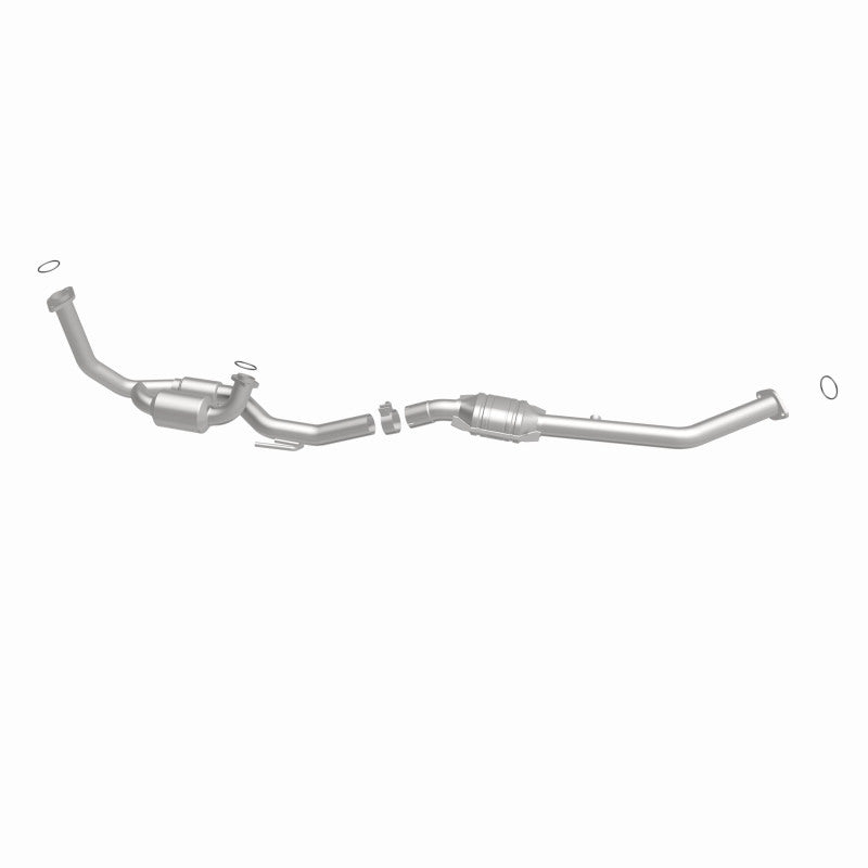 MagnaFlow 52457 oem grade direct-fit catalytic converter, side view of the turntable spin