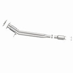 MagnaFlow 51360 oem grade direct-fit catalytic converter, side view of the turntable spin