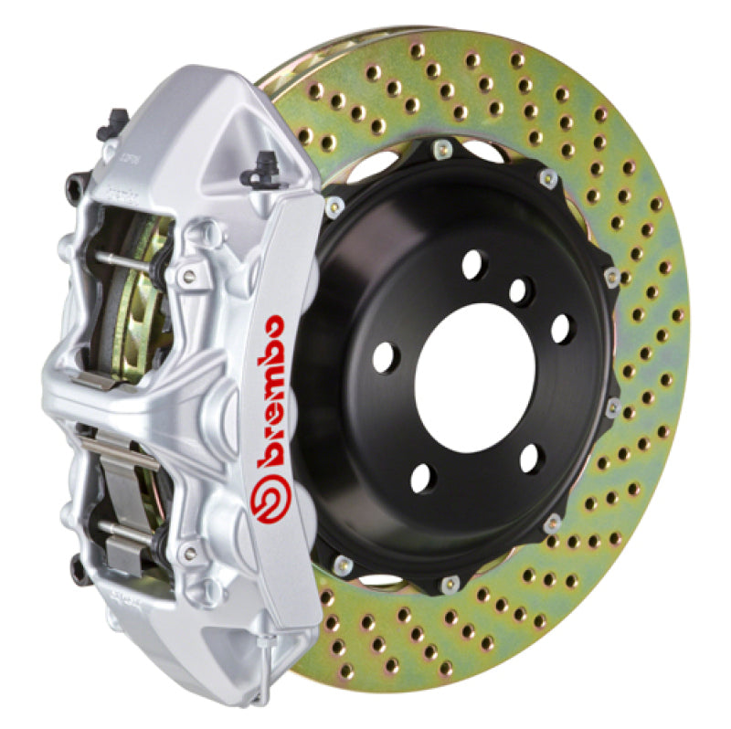 FK8 Civic Type R Brembo GT 6-piston front kit, silver caliper, 380mm drilled 2-piece disc