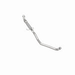 MagnaFlow 5571502 carb direct-fit catalytic converter, rear three-quarter view of the turntable spin