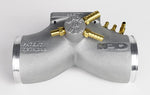 996 Turbo IPD Y plenum top view with Made in USA vacuum boss and brass barbs - IPD for Porsche 996 Turbo