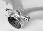 997.2 Turbo Y-pipe outlet close-up with recirculation ports and O-ring grooves - IPD for Porsche 997.2 Turbo