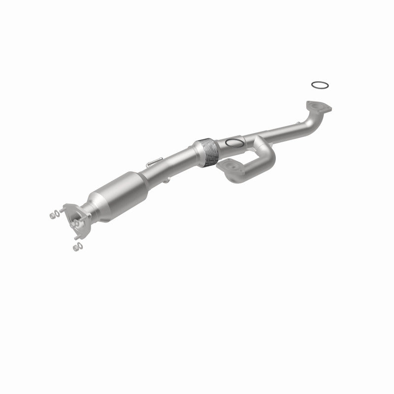 MagnaFlow 5592282 carb direct-fit catalytic converter, rear view of the turntable spin