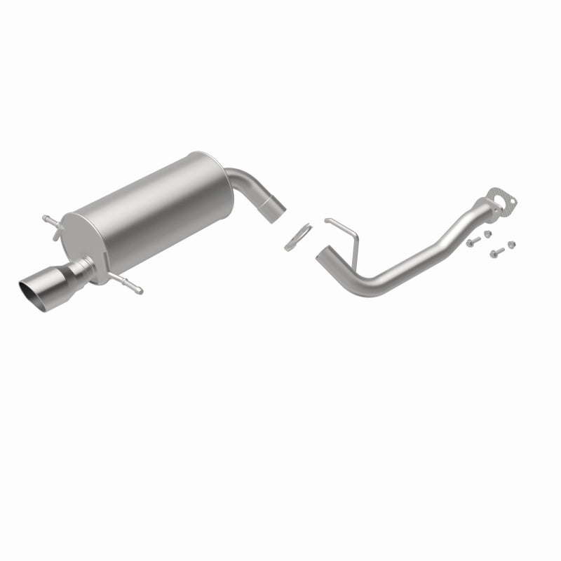 BRExhaust 108-0084 muffler, rear view of the turntable spin