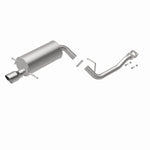 BRExhaust 108-0084 muffler, rear view of the turntable spin