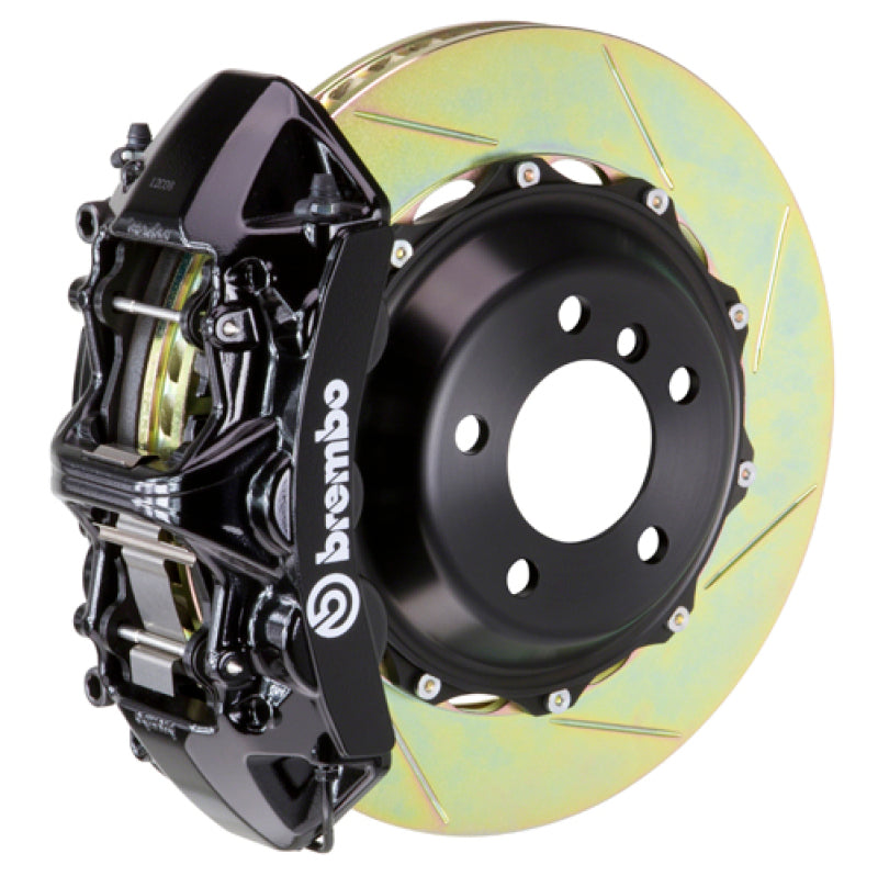 FK8 Civic Type R Brembo GT 6-piston front kit, black caliper, 380mm Type 1 slotted 2-piece disc