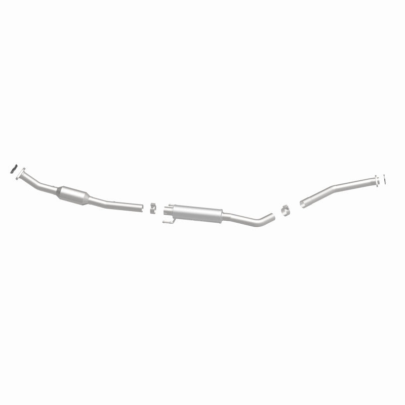 MagnaFlow 4481610 carb direct-fit catalytic converter, side view of the turntable spin
