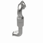 MagnaFlow 5411350 carb direct-fit catalytic converter, opposite rear three-quarter view of the turntable spin