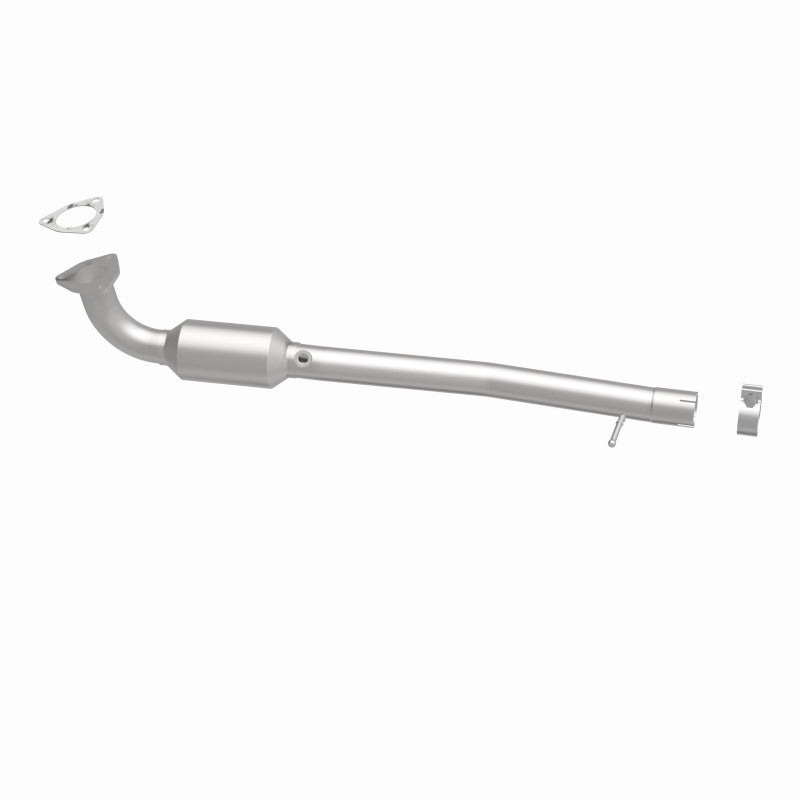 MagnaFlow 5551534 carb direct-fit catalytic converter, side view of the turntable spin