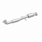 MagnaFlow 557914 carb direct-fit catalytic converter, front three-quarter view of the turntable spin