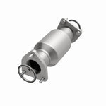 MagnaFlow 5592413 carb direct-fit catalytic converter, opposite front three-quarter view of the turntable spin