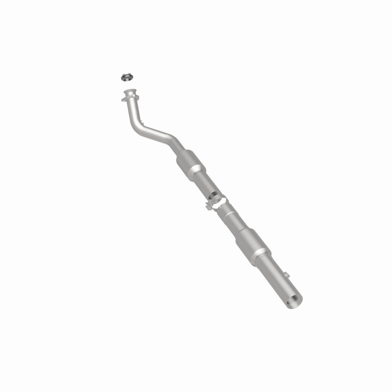 MagnaFlow 52051 oem grade direct-fit catalytic converter, rear three-quarter view of the turntable spin