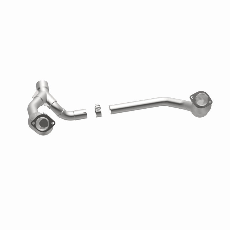 MagnaFlow 5551291 carb direct-fit catalytic converter, opposite side view of the turntable spin