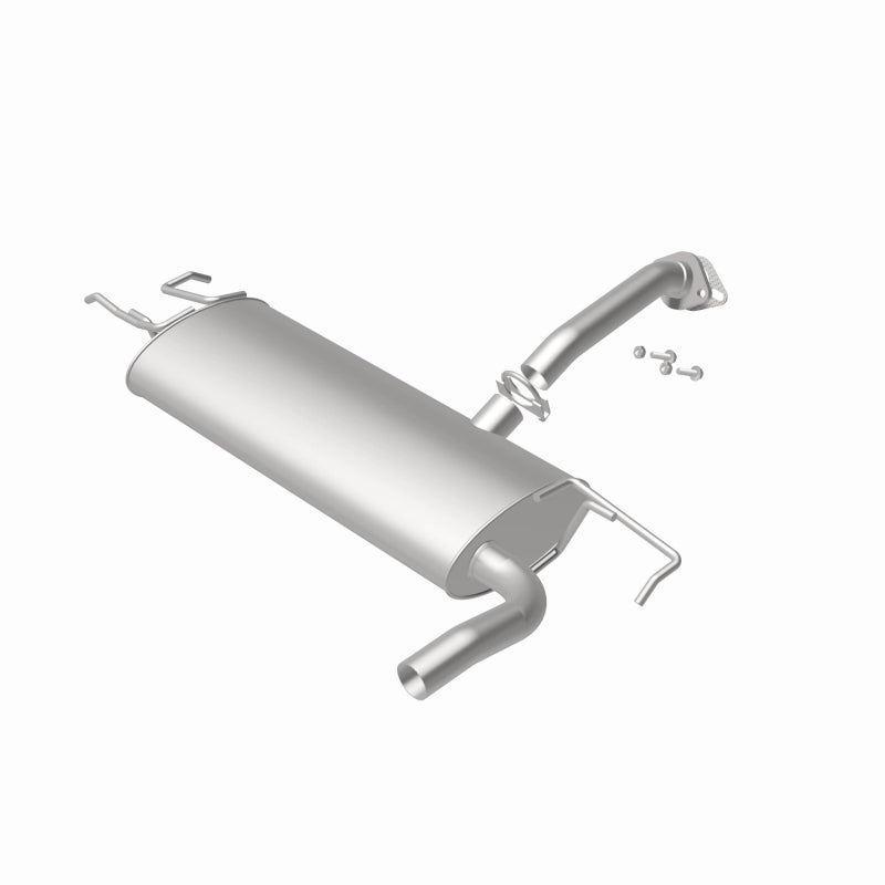 BRExhaust 108-0160 muffler, rear view of the turntable spin