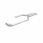 MagnaFlow 52996 oem grade direct-fit catalytic converter, front three-quarter view of the turntable spin