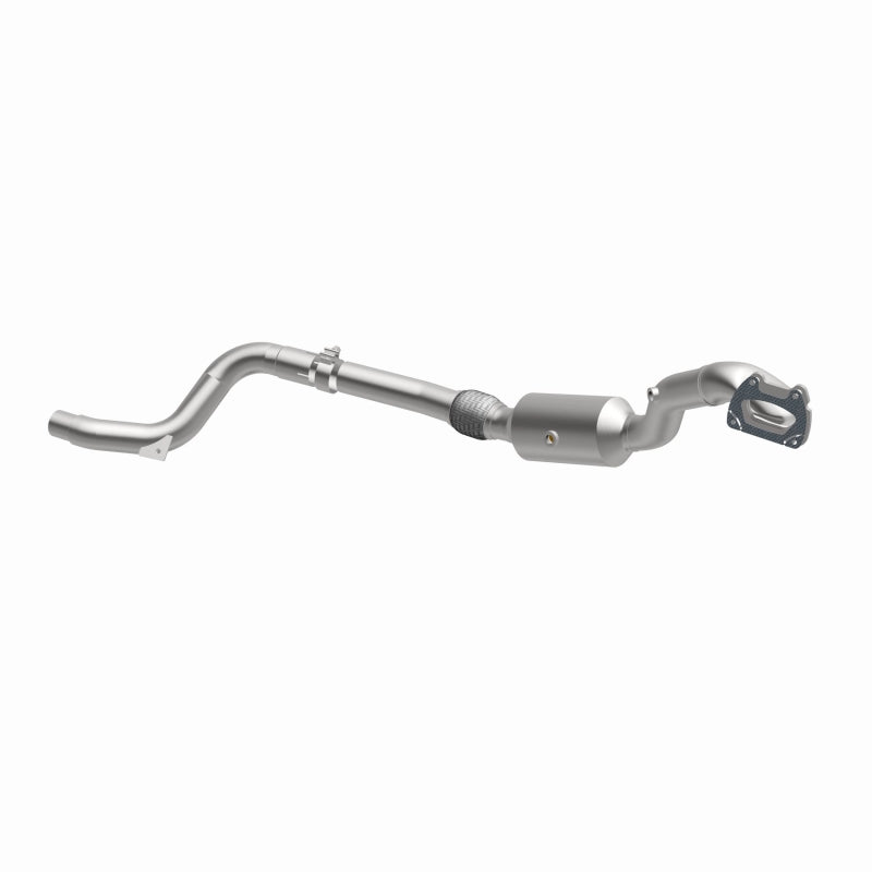 MagnaFlow 6561139 carb manifold converter, opposite front three-quarter view of the turntable spin