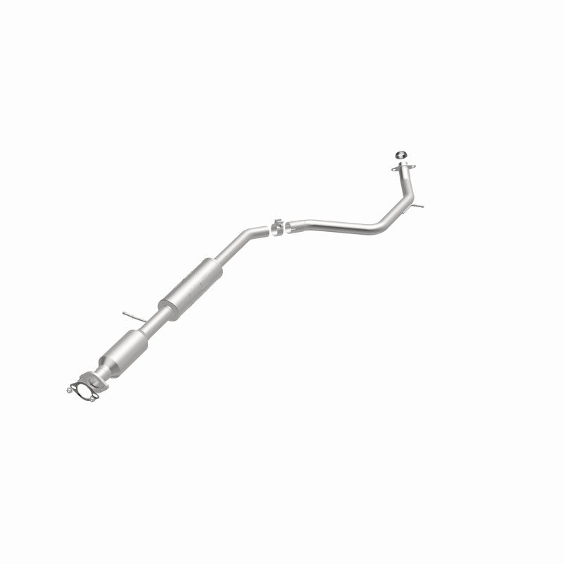 MagnaFlow 5571886 carb direct-fit catalytic converter, opposite front three-quarter view of the turntable spin