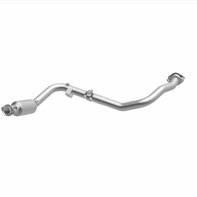 MagnaFlow 4651719 carb direct-fit catalytic converter, opposite front three-quarter view of the turntable spin