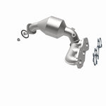 MagnaFlow 5582822 carb manifold converter, opposite rear three-quarter view of the turntable spin