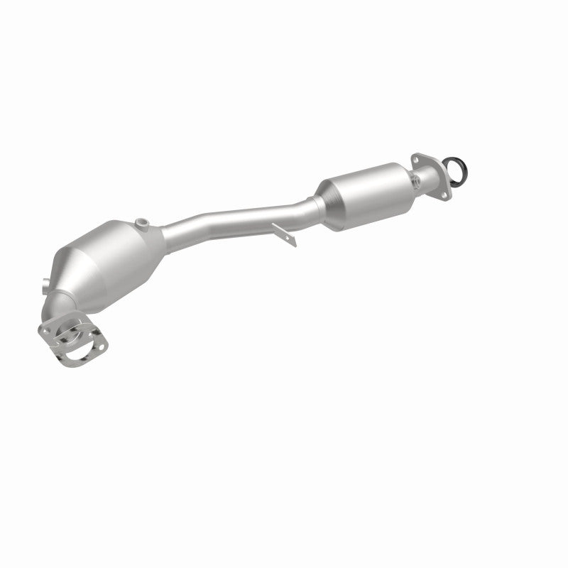MagnaFlow 5411026 carb direct-fit catalytic converter, front three-quarter view of the turntable spin