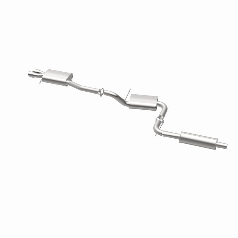 BRExhaust 106-0858 direct-fit exhaust kit, opposite rear three-quarter view of the turntable spin
