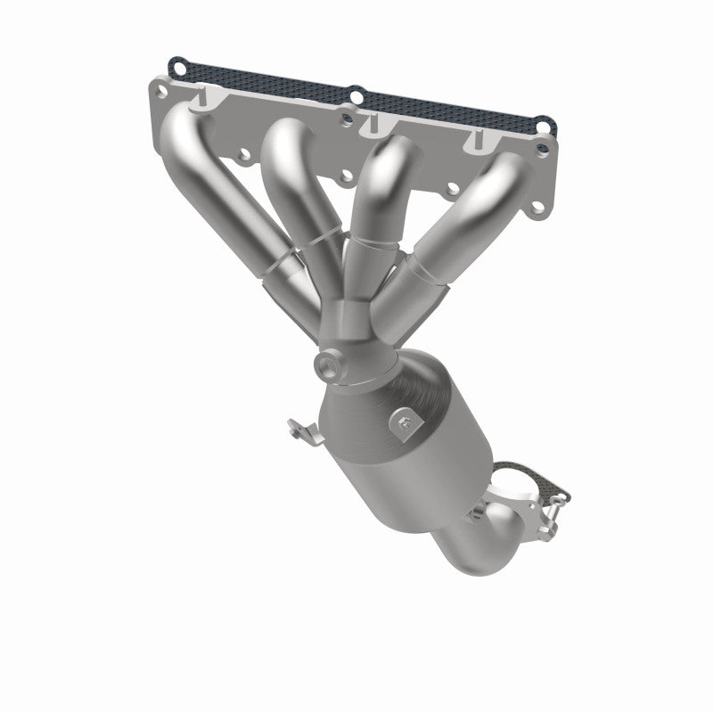 MagnaFlow 5551159 carb manifold converter, opposite rear three-quarter view of the turntable spin