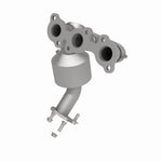 MagnaFlow 5531398 carb manifold converter, rear view of the turntable spin
