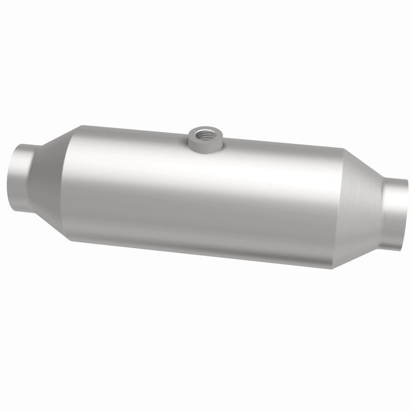 MagnaFlow 5451355 universal catalytic converter, side view of the turntable spin