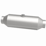 MagnaFlow 5451355 universal catalytic converter, side view of the turntable spin