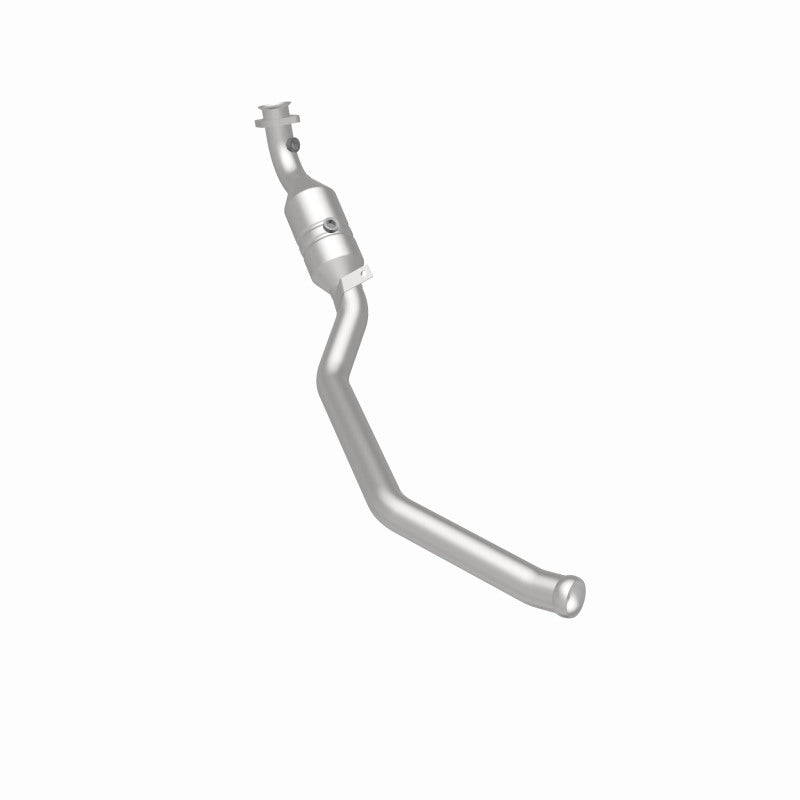 MagnaFlow 5551716 carb direct-fit catalytic converter, rear three-quarter view of the turntable spin